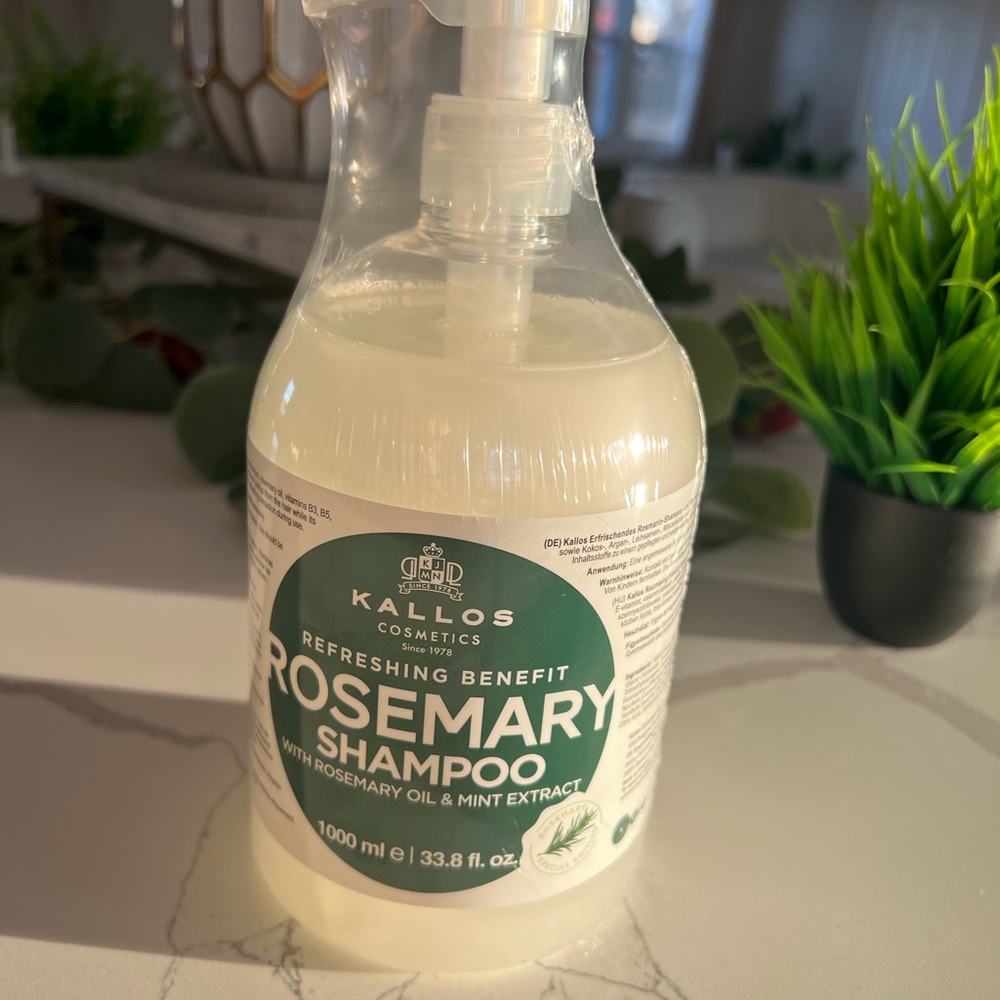 Kallos Rosemary Shampoo — Refreshing Green Scented Formula (1000 ml)
